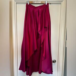 Elegant Fuchsia Maxi Skirt